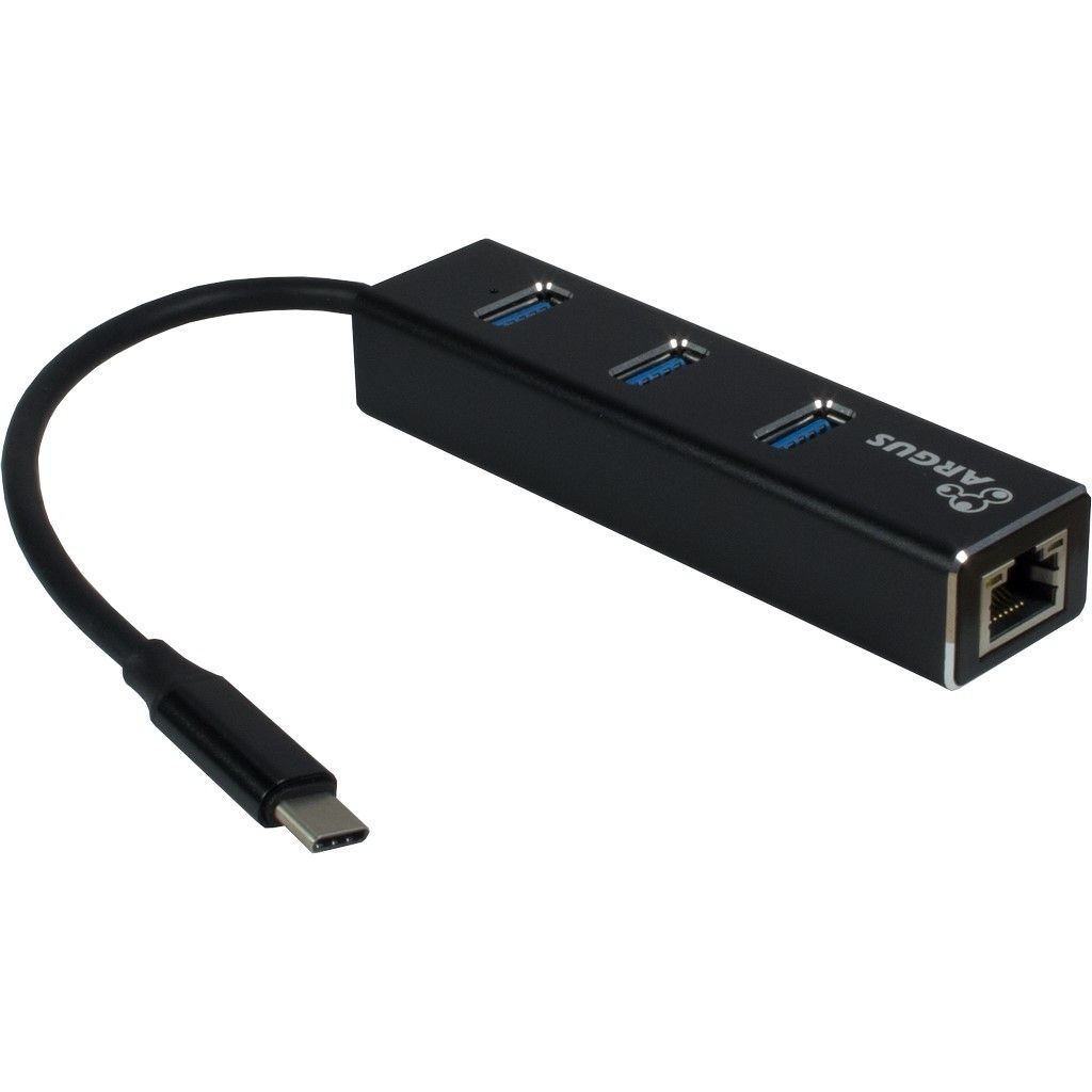 KONVERTER USB-C - RJ45 - 3Port t Inter-Tech Argus IT-410