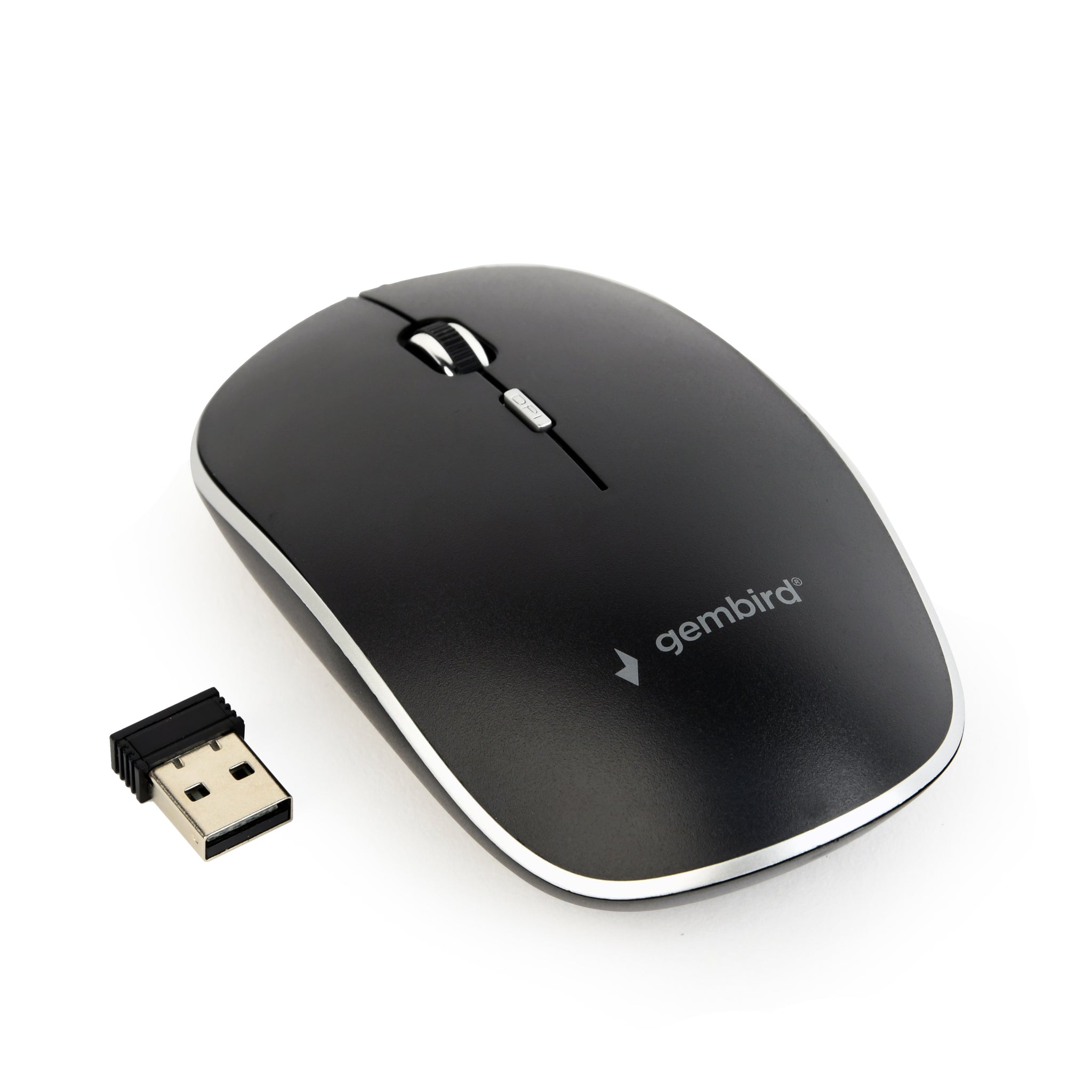 MOUSE GEMBIRD MUSW-4B-01-W Wireless BLACK 1600DPi