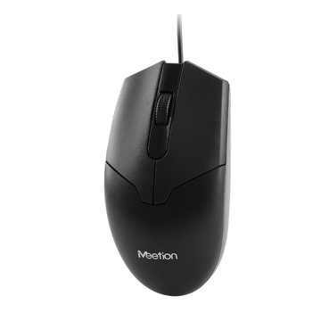 MOUSE Meetion MT-M360 Wired Mouse 2+1 Buttons Black