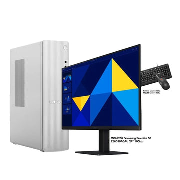 BOUNDLE IdeaCentre Tower 08AKP10 Ryzen™ 5 220 512GB 16GB + Samsung Essential S3 S24D302GAU 24" 100Hz + Tastiere MOUSE
