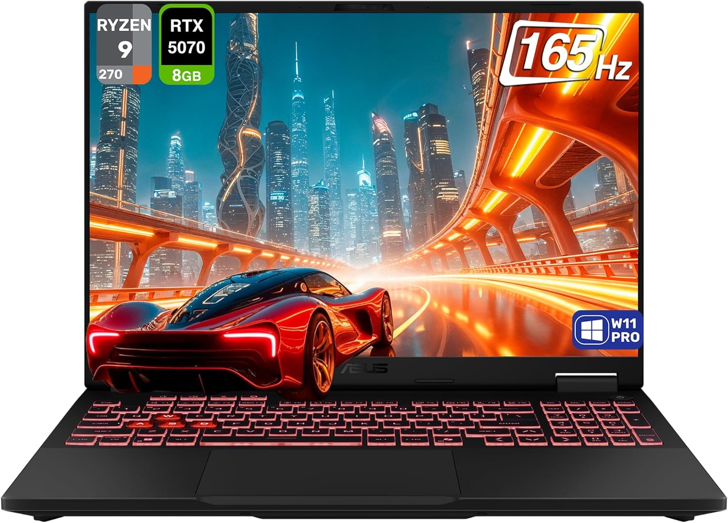 Asus TUF A16 FA608UP GAMING AMD Ryzen™ AI 9 270 1TB SSD 32GB 16" (1920x1200) 165Hz WIN11 NVIDIA® RTX 5070 8Gb BK