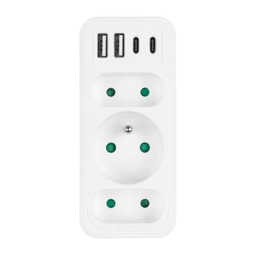 PRIZE Maclean socket x3 + 4xUSB 2xUSB A, 2xUSB C PD 20W, 1x16A + 2x6A, MCE248 F/W