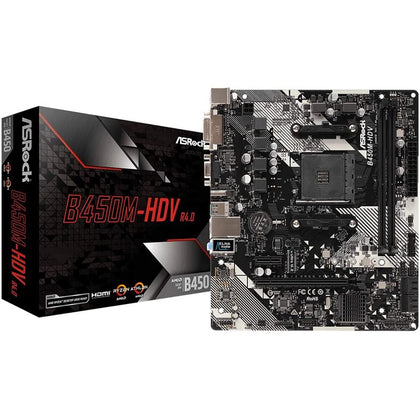 MOTHERBOARD MOT AM4  ASRock B450M-HDV R4.0 mATX