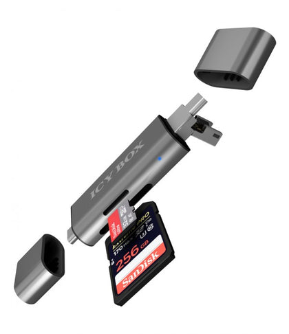 LEXUES CardReader USB SD/MicroSD (TF) USB 2.0 Type-C & -A OTG