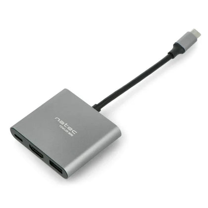 KONVERTER Multiport Natec Fowler Mini - USB-C PD - grey